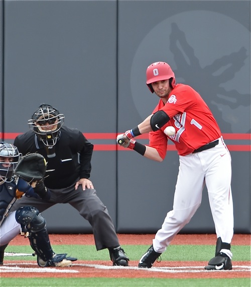 Brady Cherry's leadoff double in the bottom of the eighth proved to be the winning run. He later scored on a wild pitch.