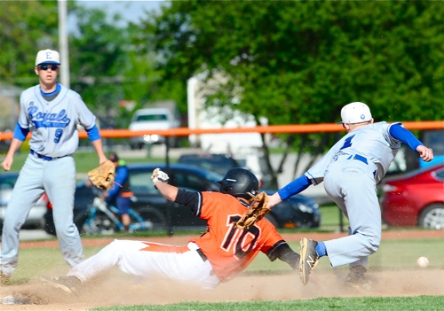 Coldwater was aggressive on the bases, dictating the pace of the game and forcing Elmwood mistakes.
