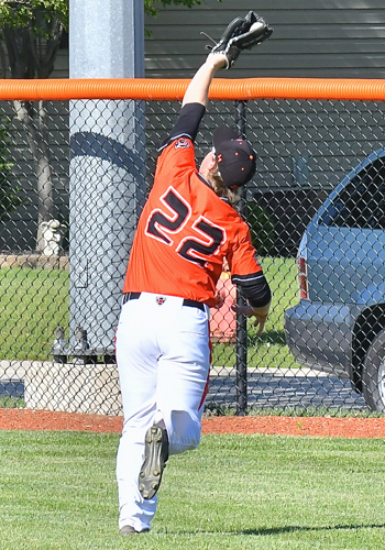 Coldwater's Brad Giere makes a play on a ball in Monday's win over Marion.