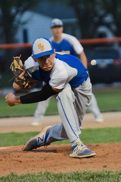 St. John's Jacob Youngpeter struck out 11, but walked five to facilitate Minster's two-run fourth.