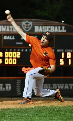 Aaron Ernst allowed just five hits, and none in the final three innings.