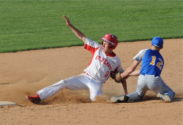 Not much offense...St. Henry scored single runs in the first and the fourth - and had little more going on after that.