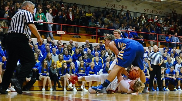 Bodies on the floor...at times it resembled Australian Rules football.