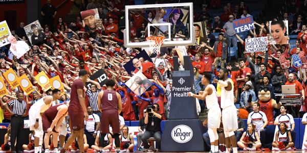 UD's student section making some noise when St. Joe is at the foul line.