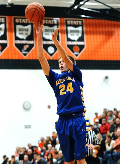 Marion sophomore Tyler Prenger supplied the game's surprise performance - six made 'threes' and 20 points.