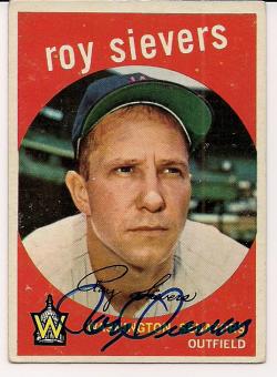 Former Washington Senator and Phillie first baseman Roy Siever later scouted me as a player in high school.