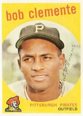 An early Topps card of Roberto Clemente, with "Bob" Clemente...an Americanization he admitted he disliked in later years.
