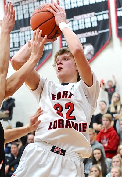 Dillon Braun overcame a slow start to score a game-high 16 points for the Redskins.
