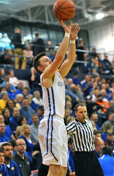 Max Schutt hit three early 3's and closed out the Cavaliers' season with a season-high 14 points.