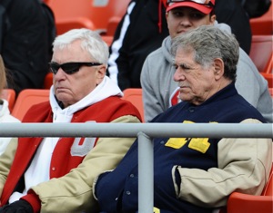 Ohio State-Michigan...Don't know 'em, but symbolic of the rivalry two generational lettermen took in Sunday's game.