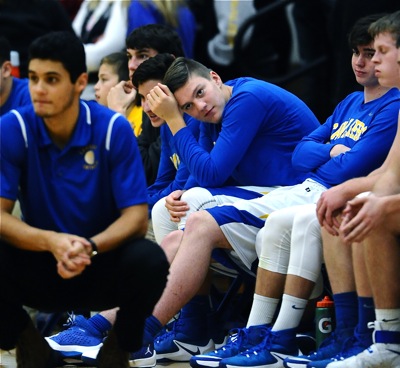 Naughty, or nice?...There was no holiday cheer on the faces of Lehman's bench during Wednesday's thumping from Minster.