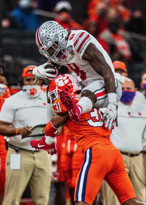 Trey Sermon attempts to one-up Ezekiel Elliott