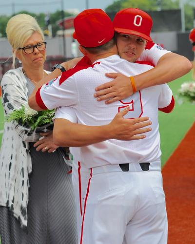 Momma Post tearfully watches on as Jake gives one last hug to
