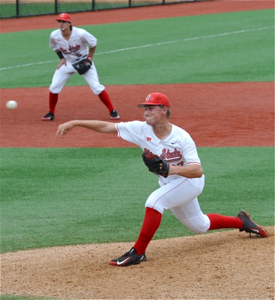 The Buckeyes lead the Big Ten in pitching, thanks in part to strong bullpen work by Seth Kinker (above).