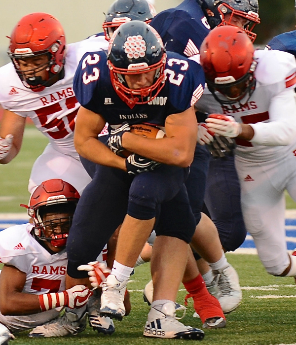 Ben Schmiesing led the Indians with 56 yards on 16 attempts.