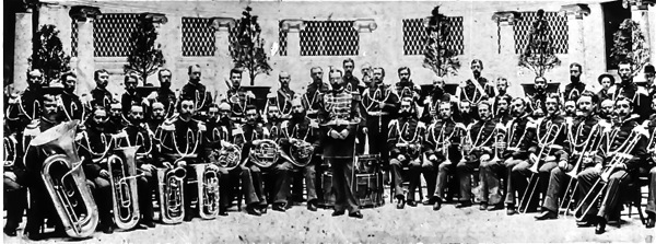 The Marine Band of The White House, with Sousa in front, circa 1910.
