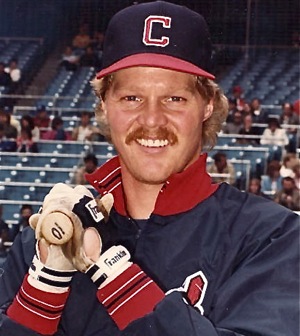 Tabler, shown as a tough-hitting member of the Cleveland Indians