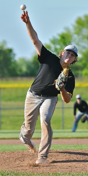 Shawnee pitching ace Seth Gray,