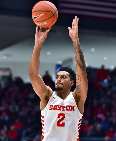 Dayton's Ibi Watson cheering for former teammate Joe Burrow