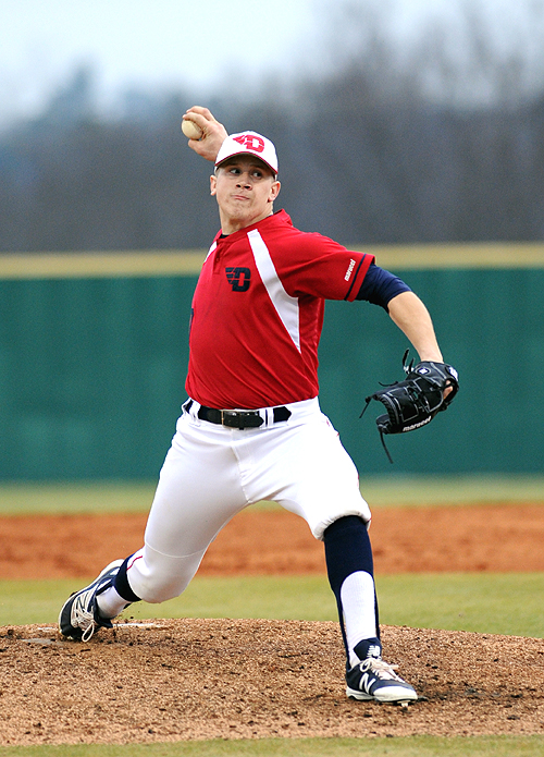 Junior Nick Gobert kept the Flyers viable with five sterling innings of four-hit relief work.