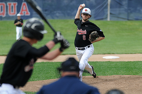 Triad's Shane Ford gave Fort Loramie fits through the first four innings, but the Redskins were finally able to time him up in a three-run fifth.