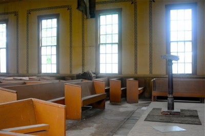 The abandoned "Old German" church, the worship and meeting place for families and many of my classmates from Linville, Ohio.